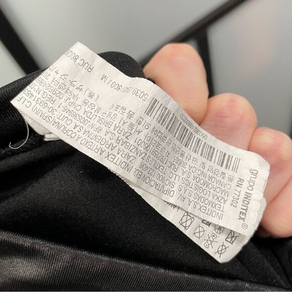 [M] Zara Women’s Black Sheen Faux Leather Leggings / Tights / Everyday - Picture 16 of 16